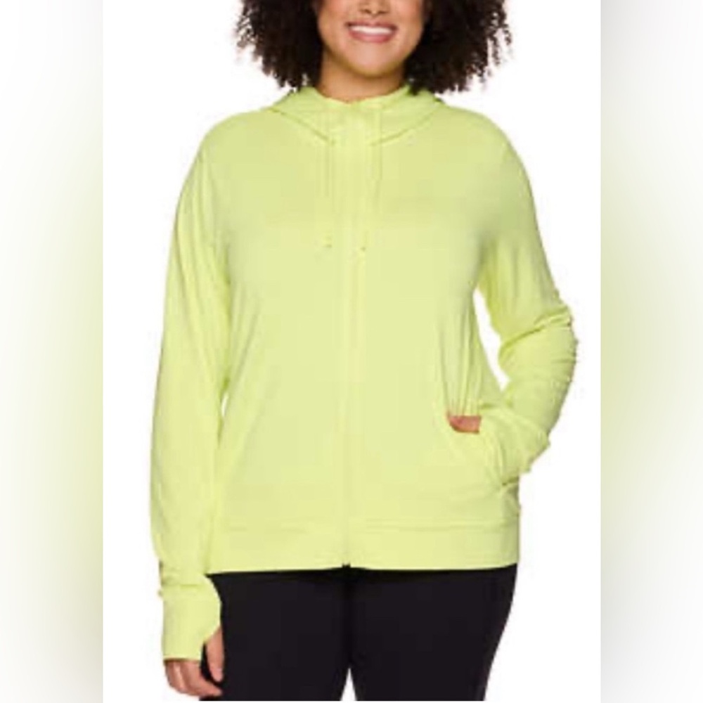 🔥HEAD Lightweight Neon Zip-Up Hoodie – Size XXL 💛🔥